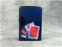 TREVCO 4 ACES Playing Cards Black Ice Lighter (Zippo 250, 2004)  