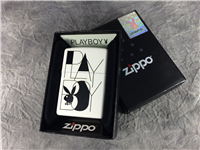 PLAYBOY BLACK & WHITE Emblem White Matte Lighter (Zippo 28268, 2012)
