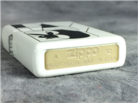 PLAYBOY BLACK & WHITE Emblem White Matte Lighter (Zippo 28268, 2012)