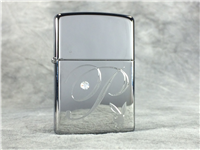 PLAYBOY Swarovski Crystal Polished Chrome Lighter & Pin Set (Zippo 24778, 2009)  