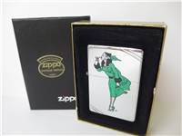 WINDY GIRL (GREEN) 1937 Replica Polished Chrome Vintage Series Lighter (Zippo, 2004)