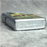LINDA PICKEN TWO GOLDENS Satin Chrome Lighter (Zippo 24413, 2008) New Sealed