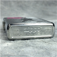 ELVIS PRESLEY Silhouette & Pink Heart Brushed Chrome Lighter (Zippo 24785, 2009) New Sealed