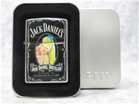 JACK DANIELS VINTAGE PINUP GIRL Street Chrome Lighter (Zippo, 2006)  