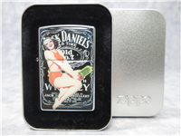 JACK DANIELS VINTAGE PINUP GIRL Street Chrome Lighter (Zippo, 2005)  
