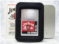 JIM BEAM REAL BOURBON Brushed Chrome Lighter (Zippo, 20635, 2005)  