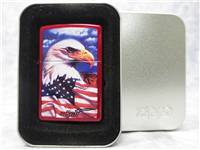 CLAUDIO MAZZI-AMERICAN EAGLE FLAG Candy Apple Red Lighter (Zippo, 2006)