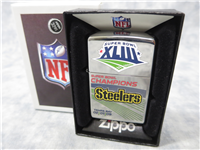 NFL STEELERS 6 TIME SUPER BOWL CHAMPIONS Polished Chrome Lighter (Zippo, 24761, 2009)