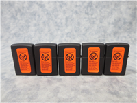 STATE QUARTERS VOL. 5 Set of Five Matte Black Lighters (Zippo, 2003)  