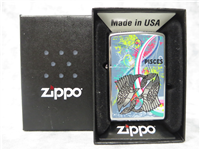 ZODIAC PISCES Polished Chrome Lighter (Zippo, 24930, 2011)