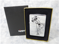 BLACK VARGA GIRL (WINDY) Polished Chrome Lighter (Zippo, 1998)  