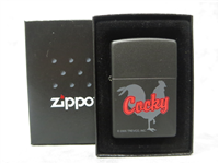 Trevco COCKY/ROOSTER Black Matte Lighter (Zippo, 2004)
