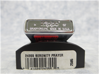 SERENITY PRAYER Brushed Chrome Lighter (Zippo, 24355, 2007)