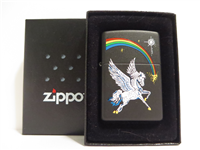 UNICORN RAINBOW Color Printed Black Matte Lighter (Zippo, 2004)  