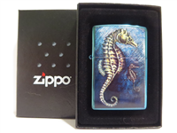 Guy Harvey SEAHORSE Sapphire Chrome Lighter (Zippo, 21075, 2006)