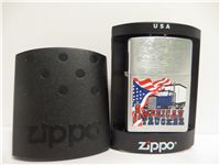 AMERICAN TRUCKER Color Printed Brushed Chrome Lighter (Zippo, 21101, 2006)