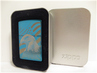 ALLEGIANCE (EAGLE/FLAG) Sapphire Chrome Lighter (Zippo, 21190, 2006)