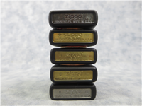 STATE QUARTERS VOL. 10 Set of Five Matte Black Lighters (Zippo, 2008)  