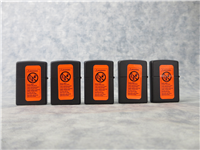 STATE QUARTERS VOL. 6 Set of Five Matte Black Lighters (Zippo, 2004)  
