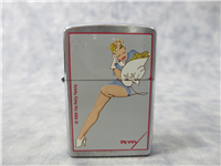 FLOWER GIRL Petty Girl Series II Brushed Chrome Lighter (Zippo, 1999) NIB w/ COA