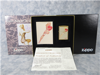 HEART Brushed Brass Lighter (Zippo, Petty Pretty Girl Collection Series I, 1997)