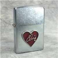 ELVIS PRESLEY HEART Emblem Street Chrome Lighter (Zippo 20242, 2002)
