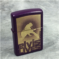 ELVIS LIVES Purple Shimmer Lighter (Zippo 21127, 2005)
