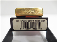 EAGLE DONT MESS WITH THE U.S. Brass Lighter (Zippo,#631, 2001)