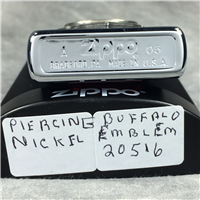PIERCING ARROWHEAD BUFFALO NICKEL Brushed Chrome Lighter (Zippo 20516, 2005)