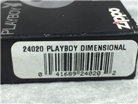 PLAYBOY DIMENSIONAL LOGO Satin Chrome Lighter (Zippo 24020, 2007)  