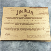 JIM BEAM Limited Edition Polished Chrome Lighter & Barrel Bung Set (Zippo, 2007)  