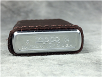 Rare LEATHER-WRAPPED Limited Edition *PILOT* Street Chrome Lighter (Zippo, 2004)  