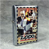 MAZZI ZIPPO CLICK CLUB COLLECTIBLE Brushed Chrome Lighter (Zippo 24097, 2006)