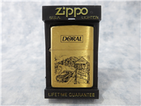 DORAL 'Welcome To Tobaccoville' Brushed Brass Lighter (Zippo, 1996)