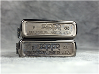 FRANK SINATRA Black Ice Chrome 2 Lighter Gift Set (Zippo, 2003-04)  