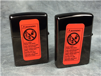 DALE EARNHARDT Black Ice Chrome 2 Lighter Gift Set (Zippo, 2004)  