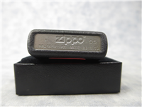 ZIPPO LOGO Black Crackle Lighter with Brass Emblem (Zippo, #362, 2005)  