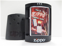 ZIPPO NEON SIGN Brushed Chrome Lighter (Zippo, 24069, 2006)