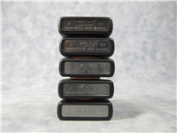 STATE QUARTERS VOL. 7 Set of Five Matte Black Lighters (Zippo, 2005)  