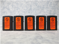 STATE QUARTERS VOL. 7 Set of Five Matte Black Lighters (Zippo, 2005)  
