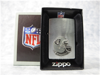 NFL RAIDERS 3D/EPOXY EMBLEM HELMET Brushed Chrome Lighter (Zippo, 2002)