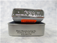 ELVIS SILHOUETTE EMBLEM Brushed Chrome Lighter (Zippo, 20580, 2004)