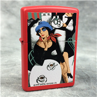 WOMAN IN CAFE Red Matte Lighter (Zippo, 1999)