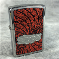 ZIPPO WAVES Red & Black Polished Chrome Lighter (Zippo, 2010) 