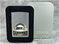 SEATTLE SEAHAWKS Brushed Chrome Lighter (Zippo, 2004) New Sealed