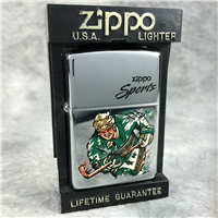 ZIPPO SPORTS HOCKEY Polished Chrome Lighter (Zippo 250HCK, 1997) 