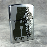 U.S. ARMY SOLDIER Brushed Chrome Lighter (Zippo 21103, 2006)