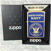 UNITED STATES NAVY Street Brass Lighter (Zippo, 2005) 