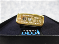 BLU GOLDEN HOLOGRAM 2-Sided Brushed Brass Butane Lighter (Zippo, 30033, 2007)