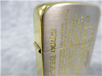 ZIPPO GUARANTEE Silver & Gold Plate 1941 Replica Lighter (Zippo, 2004)  